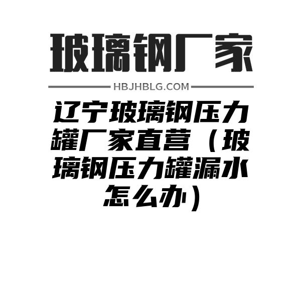 辽宁玻璃钢压力罐厂家直营（玻璃钢压力罐漏水怎么办）